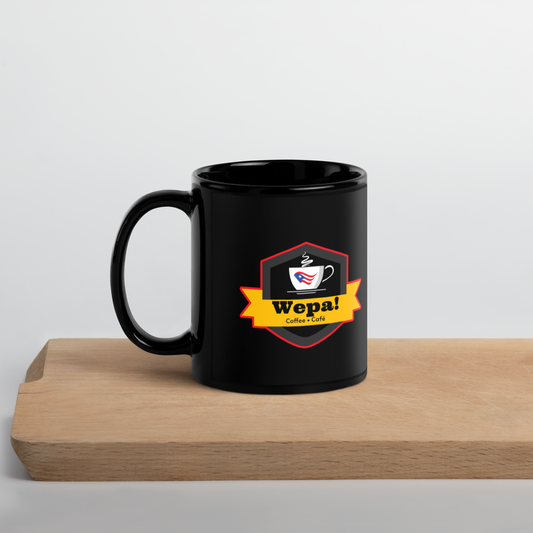 Wepa! Coffee - Black Glossy Mug